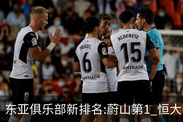 东亚俱乐部新排名:蔚山第1 恒大国安上港居3-5位